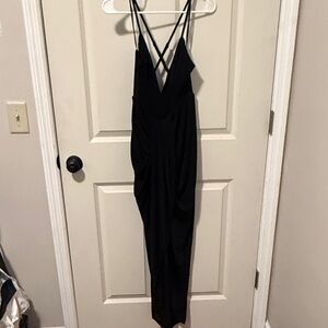 Lulu's Chic Black Backless Dress